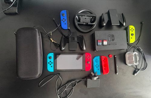 Nintendo switch console neon - nintendo,